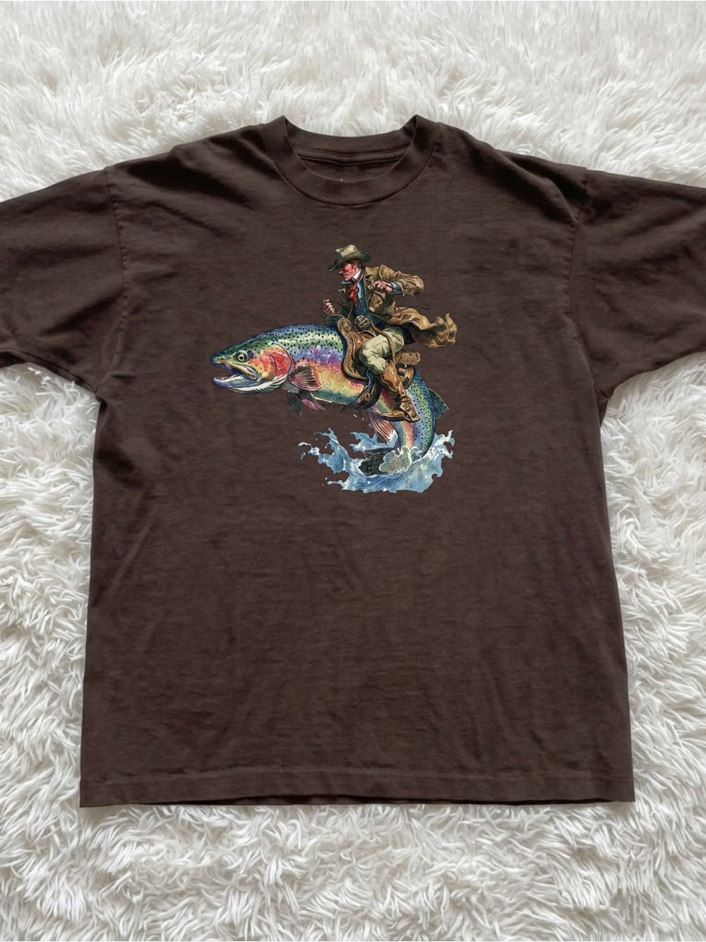 Gildan Western Cowboy Riding Trout Tee